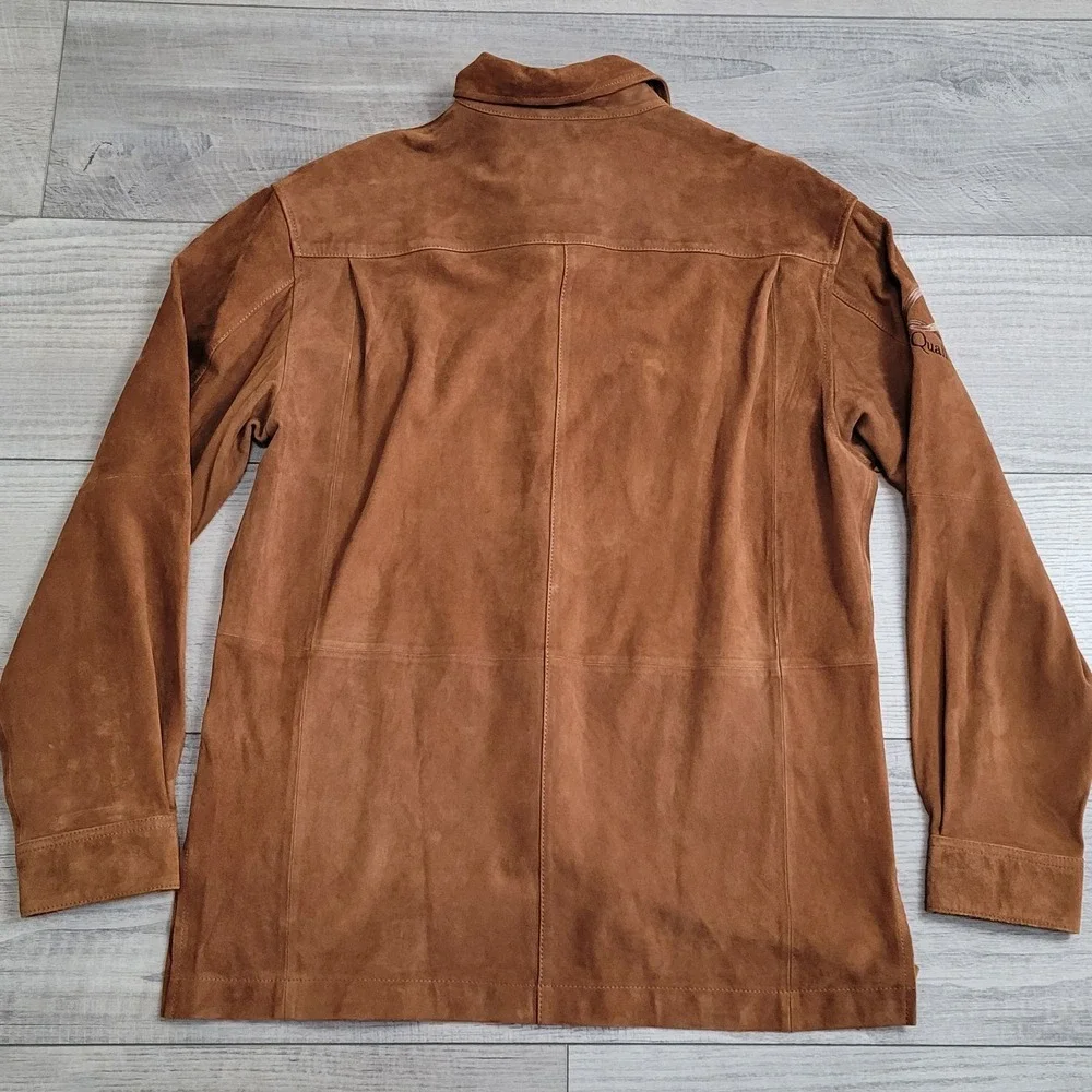 The Quail Motorsports Gathering Leather Shirt Mens M Carmel Calif Shacket Golf - Picture 6 of 16